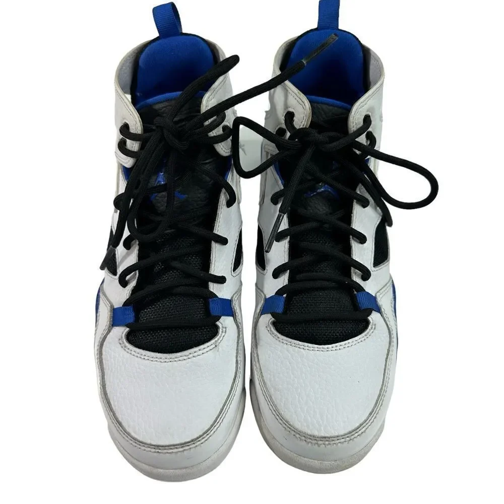 Nike Air Jordan '91 Flight Hyper Royal White Black Basketball Sneaker, Size 5.5Y - Picture 2 of 13
